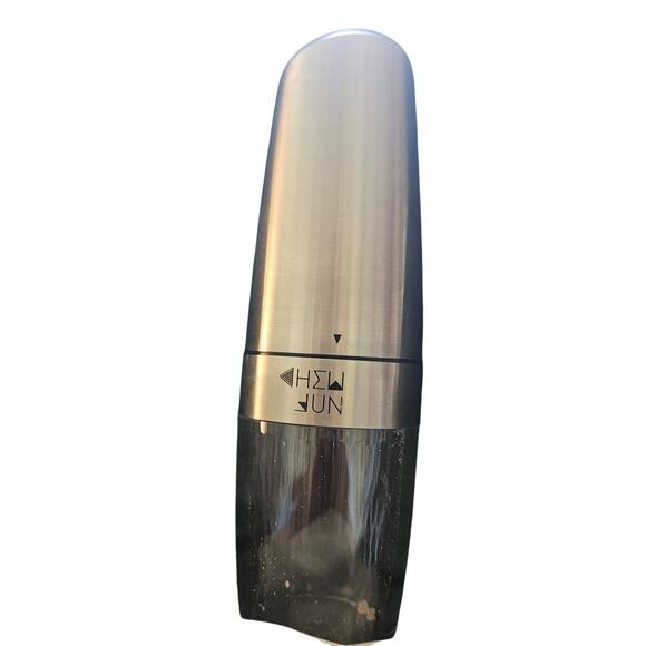 Admired By Nature Electric Salt and Pepper Grinder,  Blue LED light  Silver - Picture 1 of 2